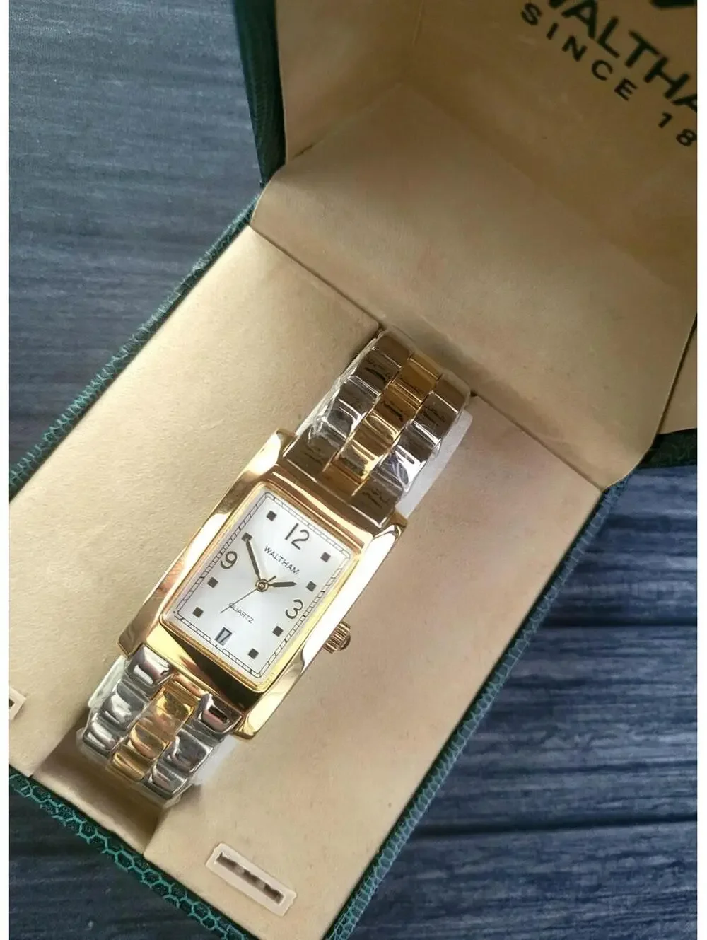 Brand‎ New Vintage Waltham 2 Tone White Enamel Men's Watch